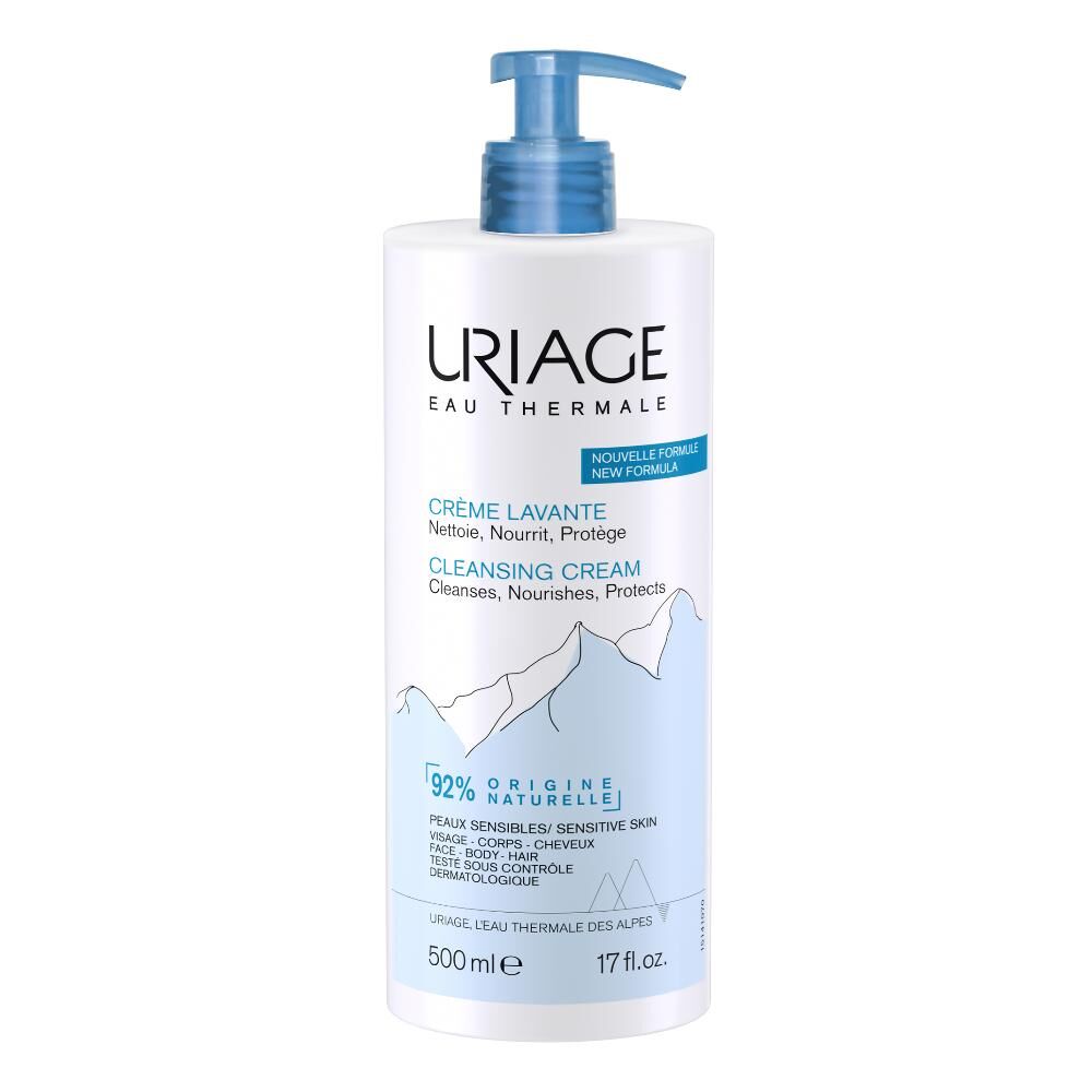 uriage - crème lavante 500ml, detergente delicato per viso e corpo