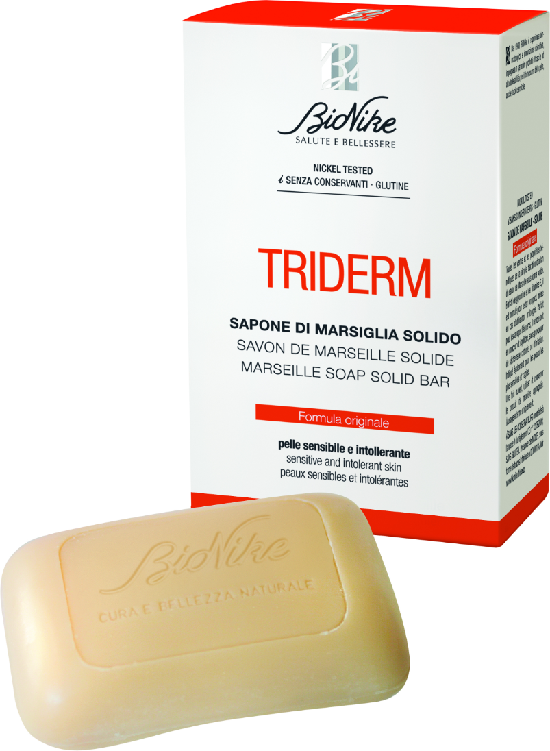 Bionike Triderm Sapone di Marsiglia Solido 100 g - Sapone naturale e delicato, marca Triderm