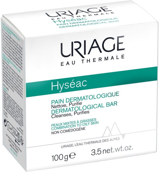 Uriage Hyséac - Pane Dermatologico 100g - Detergente Viso per Pelli Grasse e Impure