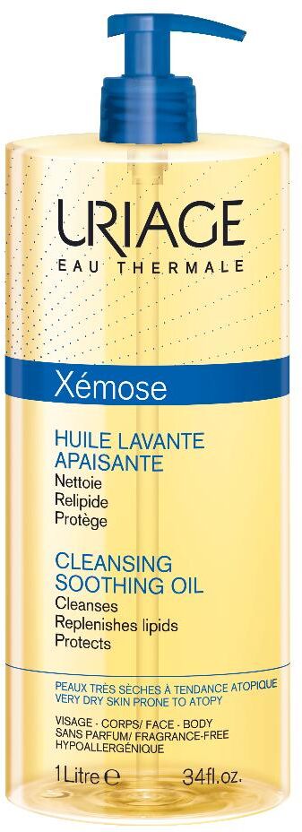 Uriage Xemose - Olio Lavante Lenitivo 1 Litro, Detergente Idratante per Pelle Secca e Sensibile