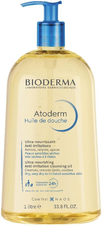 Bioderma Atoderm Olio Doccia 1 Litro - Idratazione Profonda per Pelle Sensibile