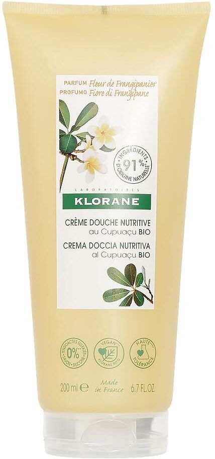 Klorane CREMA DOCCIA FIORE FRA - Crema Doccia Idratante con Fiore di Frangipani