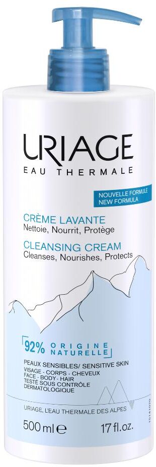 Uriage - Crème Lavante 500ml, Detergente Delicato per Viso e Corpo