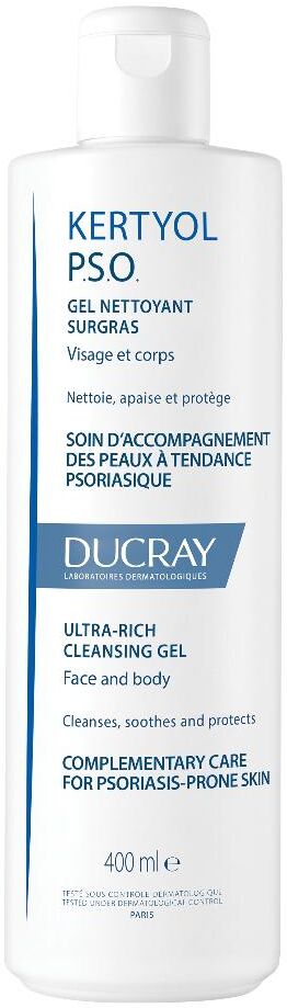 Ducray Kertyol Pso Gel Detergente 400 ml - Detergente per la Cura della Pelle con Psoriasi