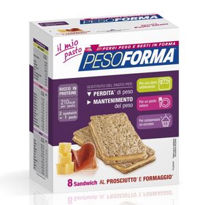 nutrition & sante' italia spa pesoforma - sandwich prosciutto formaggio 8 pezzi