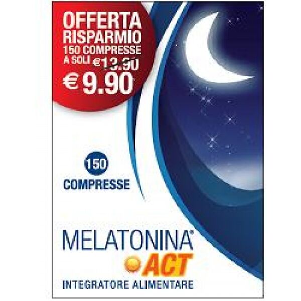 f&f srl melatonina act - integratore alimentare 150 compresse