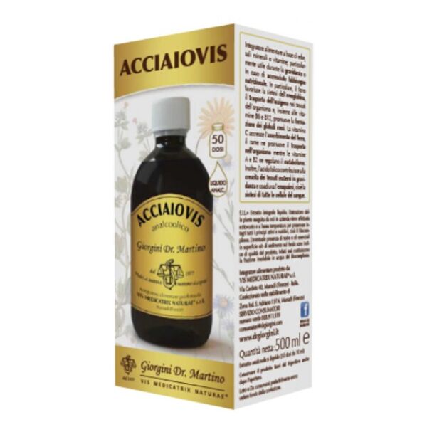 dr.giorgini ser-vis srl acciaiovis liquido analcolico s/z 500ml - soluzione disinfettante senza alcool, 500 millilitri, protezione igiene