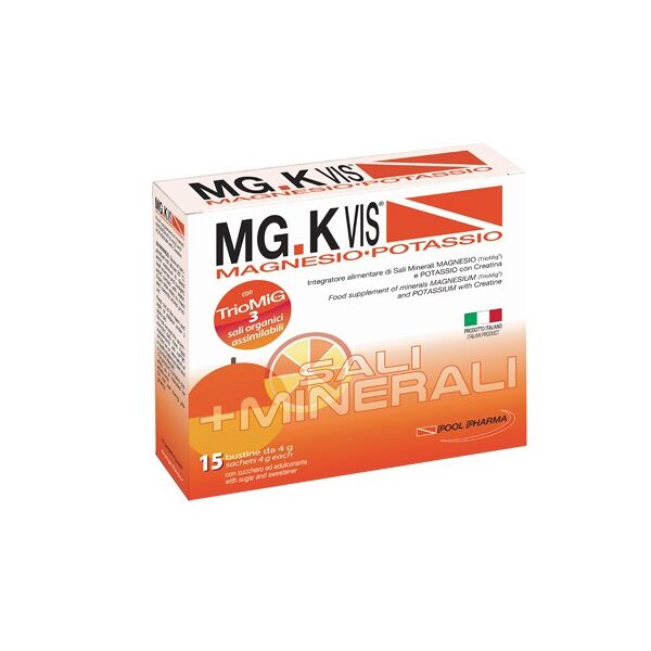 pool pharma srl mgk vis - orange magnesio e potassio gusto arancia 15 bustine