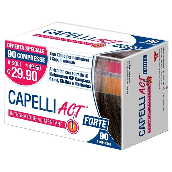 f&f srl capelli act forte - 90 compresse - integratore per la salute dei capelli