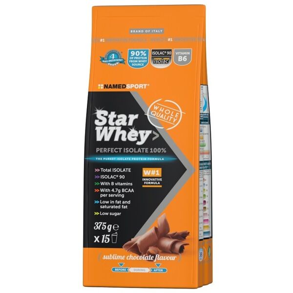 namedsport srl star whey isolate subl cho 375g - proteina isolata al cioccolato