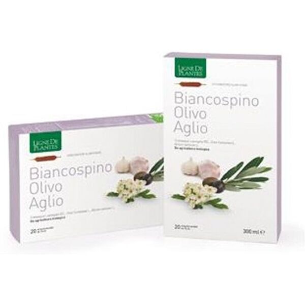 natura service srl integratore biancospino olivo aglio - biologico 20 ampolle bevibili da 15 ml per la salute cardiovascolare