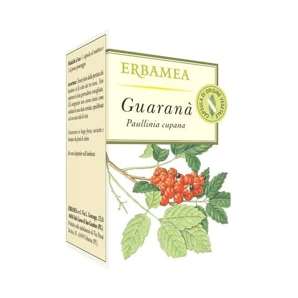 erbamea srl erbamea guarana 50 capsule - integratore energizzante naturale