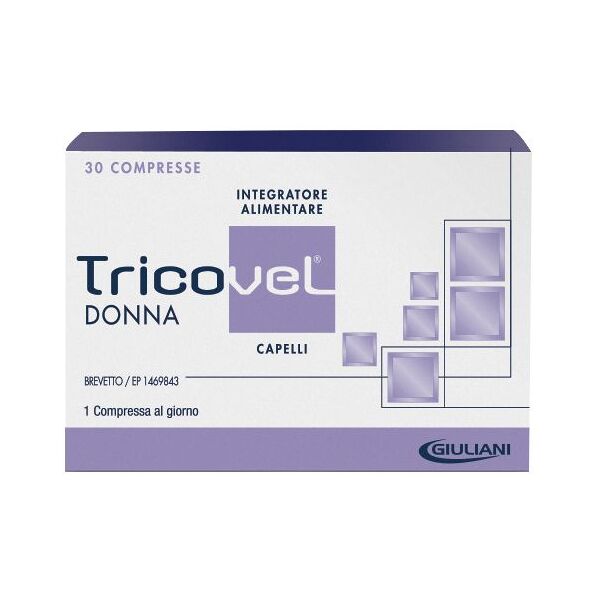 giuliani spa tricovel donna 30 compresse - integratore per capelli e unghie - con biotina e vitamine