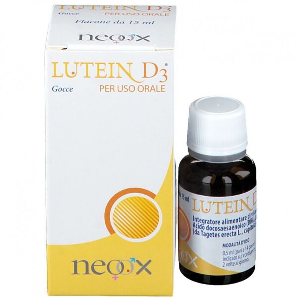 fidia farmaceutici spa luteind3 gocce 15ml - integratore con luteina, zeaxantina, vitamina d3 e dha