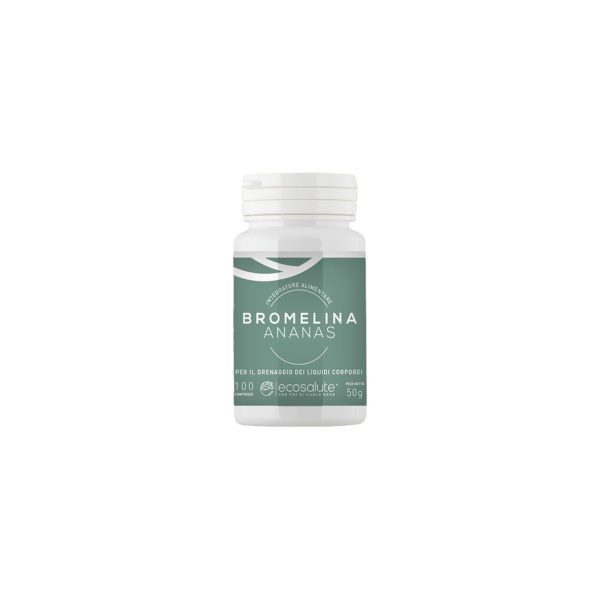 SPAZIO ECOSALUTE Srl Bromelina Ananas 100 Compresse - Integratore Alimentare per la Pesantezza Gambe
