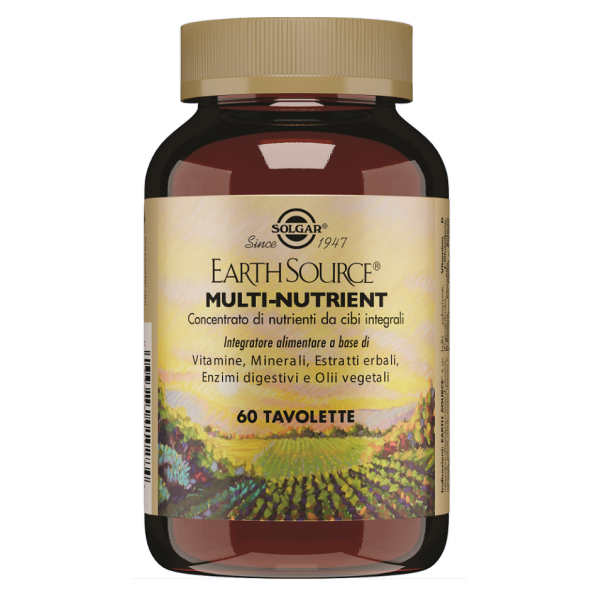 solgar it. multinutrient spa solgar - earthsource multi-nutrient 60 tavolette - integratore multivitaminico e multiminerali