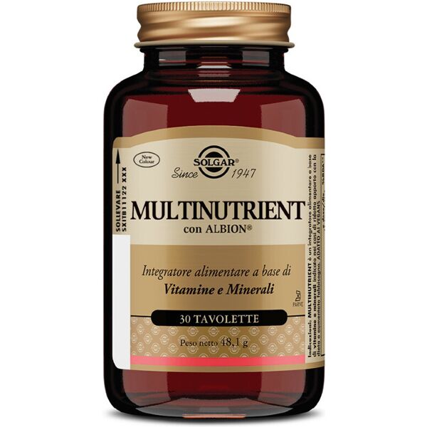 solgar it. multinutrient spa solgar - multinutrient 30 tavolette - integratore multivitaminico e multiminerali completo