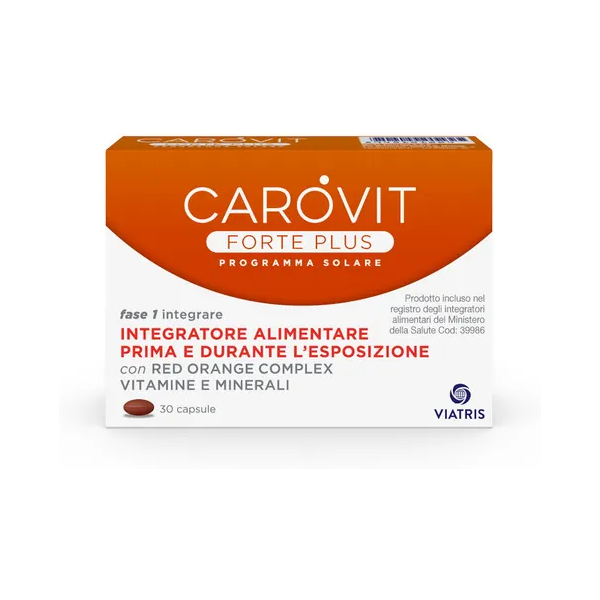 rottapharm spa carovit forte plus integratore per l'abbronzatura 30 capsule