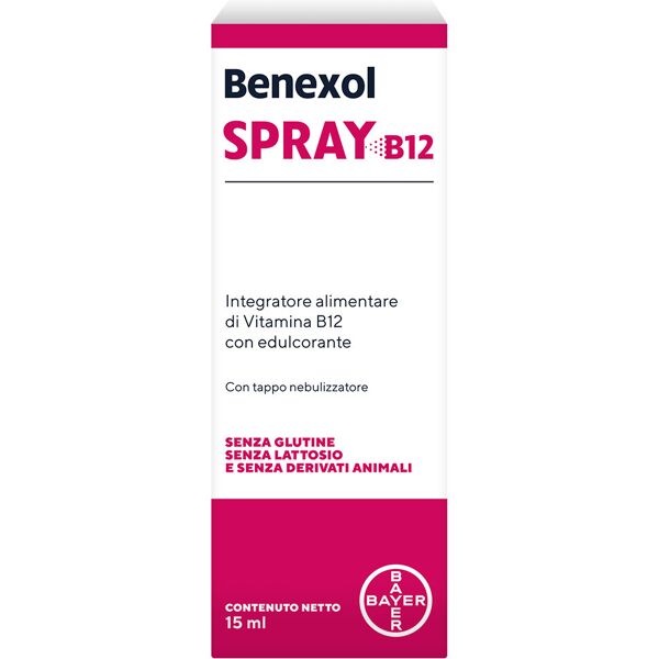 bayer spa supradyn benexol spray integratore alimentare di vitamina b12 ad alto dosaggio - flacone da 15ml