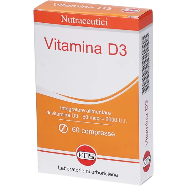 KOS Srl Kos Nutraceutici, Vitamina D3, 60 Compresse