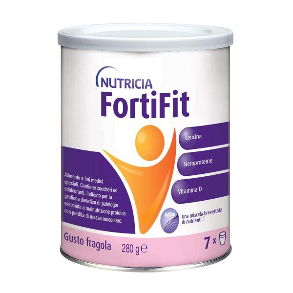 danone nutricia spa soc.ben. nutricia fortifit fragola 280g - integratore proteico con leucina e vitamina d