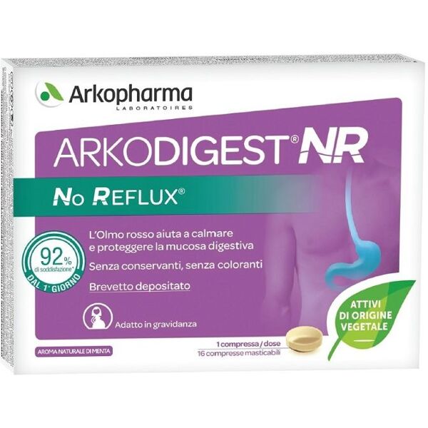 arkofarm srl arkodigest noreflux 16 compresse - integratore alimentare a base di olmo rosso