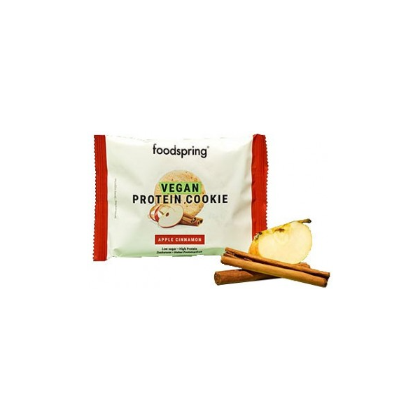 foodspring gmbh foodspring vegan protein cookie 50g gusto mela e cannella - il tuo smart fitness, un morso alla volta