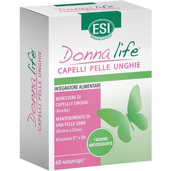 esi srl esi - donna life capelli pelle unghie 60 naturcaps - integratore per la bellezza e il benessere