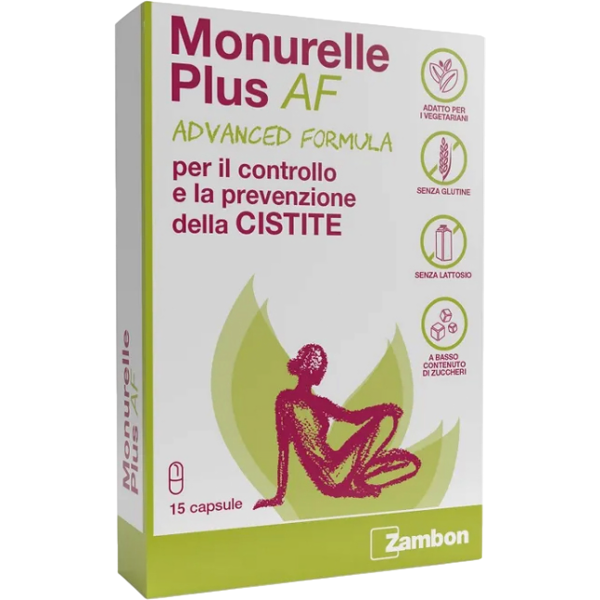 zambon monurelle plus af 15 capsule - integratore per il controllo e la prevenzione della cistite