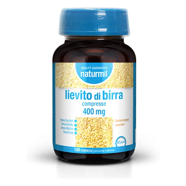 dietmed italia srl naturmil - lievito di birra 180 compresse - integratore per la salute e la bellezza