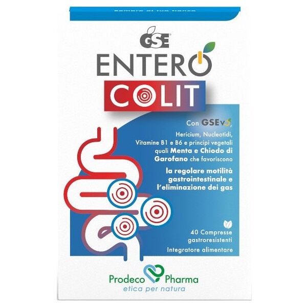 prodeco pharma srl gse entero colit 40 compresse - supporta l'equilibrio intestinale con estratto di semi di pompelmo, hericium e vitamine b