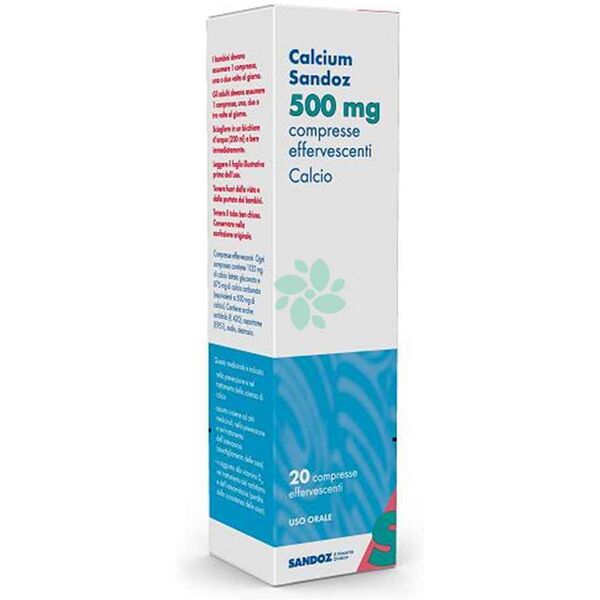 sandoz spa calcium sandoz 500mg - integratore di calcio per osteoporosi - compresse effervescenti