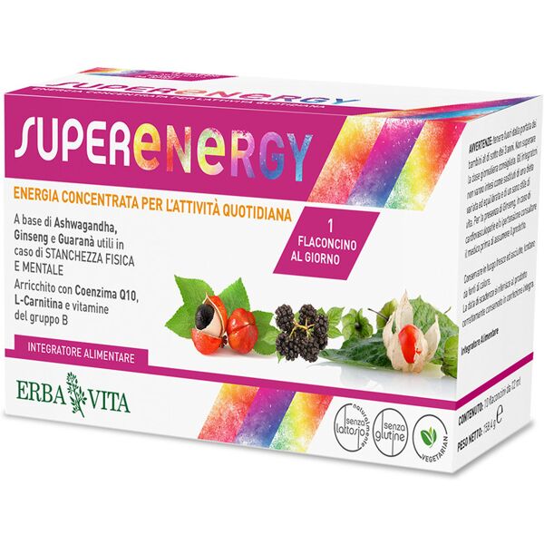 erba vita - super energy integratore energetico 10 flaconcini