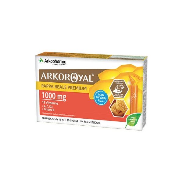arkofarm srl arkoroyal - pappa reale 1000mg con vitamine senza zucchero 10 fiale