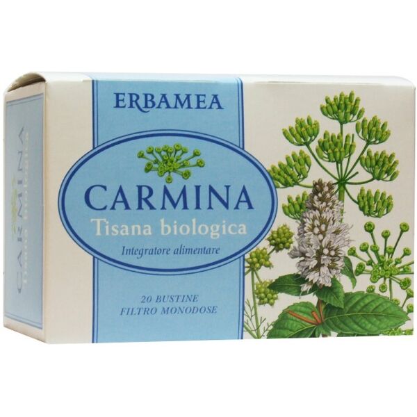 erbamea srl erbamea - carmina tisana 20 bustine 30g - tisana naturale per il benessere digestivo e il comfort addominale