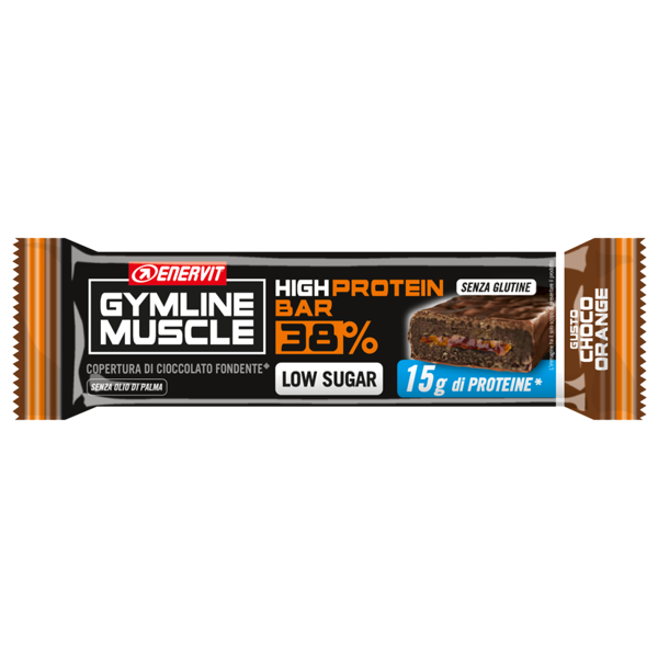 enervit gymline protein bar 38% cioccolato fondente arancia 40g