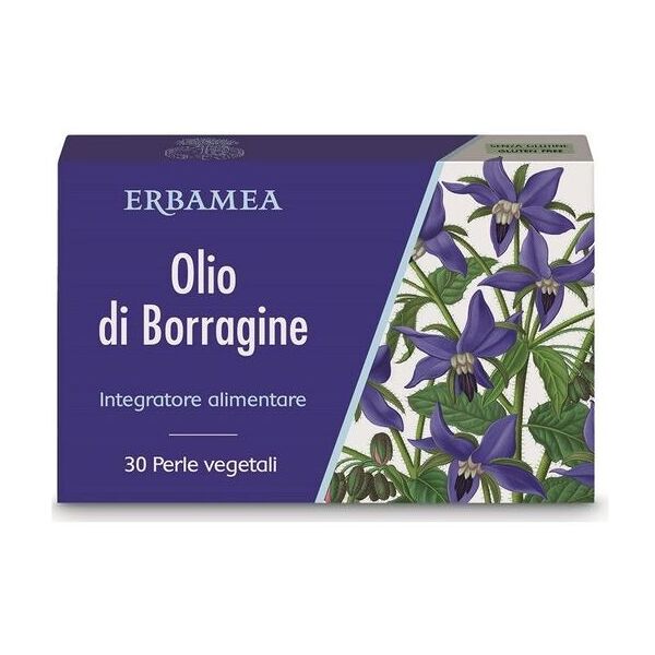 erbamea srl olio di borragine - integratore per la funzionalità della pelle 30 perle