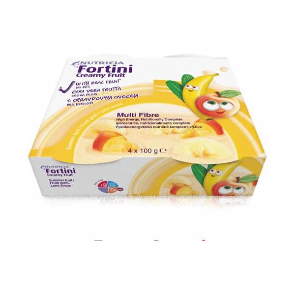 danone nutricia spa soc.ben. fortini creamy fruit multi fibre frutti gialli 4x100 g - alimento dietetico per bambini