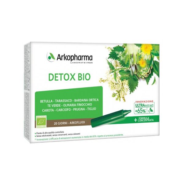 arkofarm srl arkopharma arkofluidi detox bio 20 fiale - soluzione detox senza edulcoranti