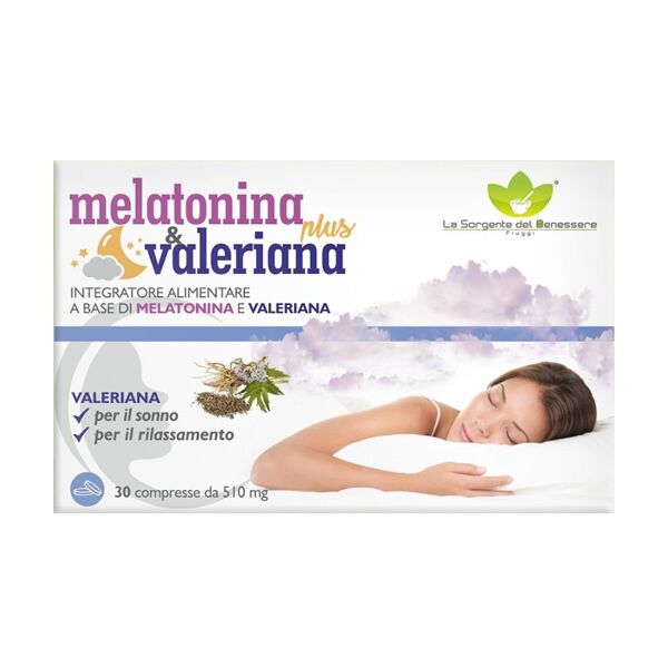 la sorgente del benessere srl melatonina & valeriana plus - integratore per il sonno naturale