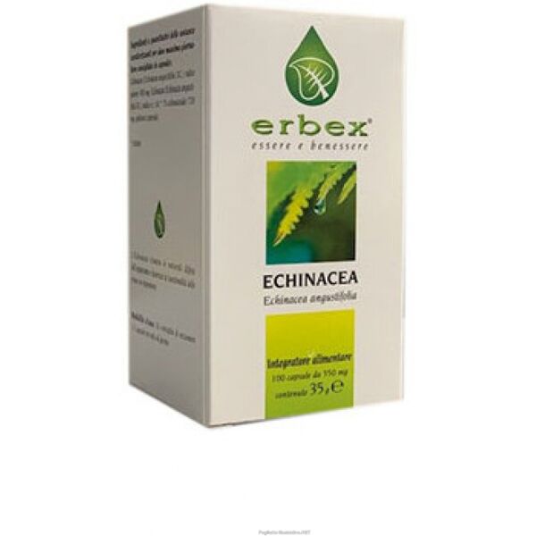 erbex srl erbex - echinacea 100 capsule 350mg: integratore alimentare per difese naturali e benessere respiratorio