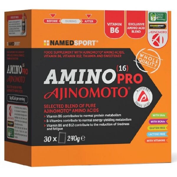 namedsport srl named sport - amino pro 16 ajinomoto 30 bustine - integratore di aminoacidi essenziali per il potenziamento delle prestazioni sportive