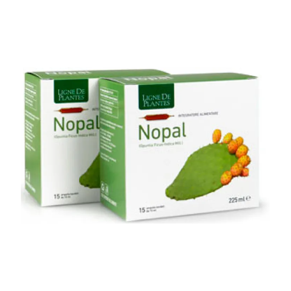 natura service srl nopal 15 ampolle - integratore per equilibrio del peso corporeo e regolarità intestinale