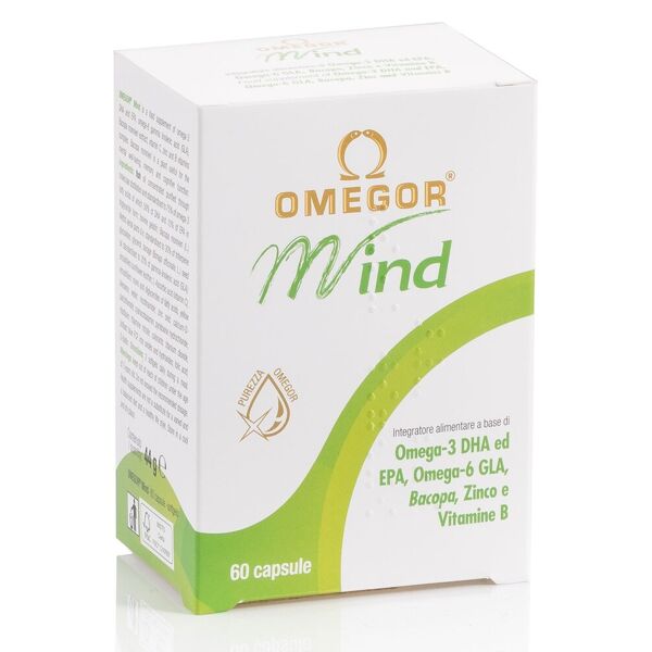 u.g.a. nutraceuticals srl omegor mind - integratore per la mente - 60 capsule - supporto per la cognizione e la funzione cerebrale