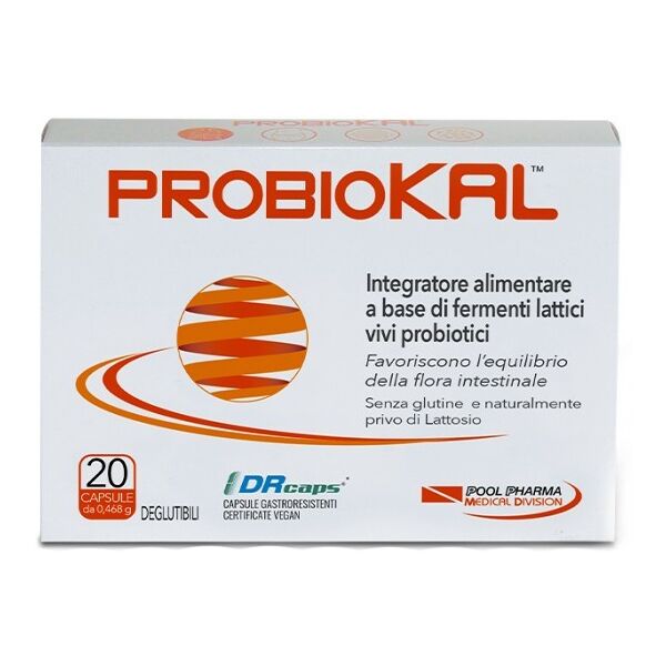 pool pharma srl probiokal integratore di probiotici 20 capsule