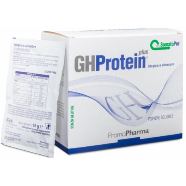 promopharma spa ghprotein plus - 20 bustine gusto frutti rossi: integratore proteico per il potenziamento muscolare