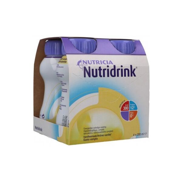 danone nutricia spa soc.ben. nutridrink vaniglia - integratore nutrizionale - 200ml (4 pezzi)