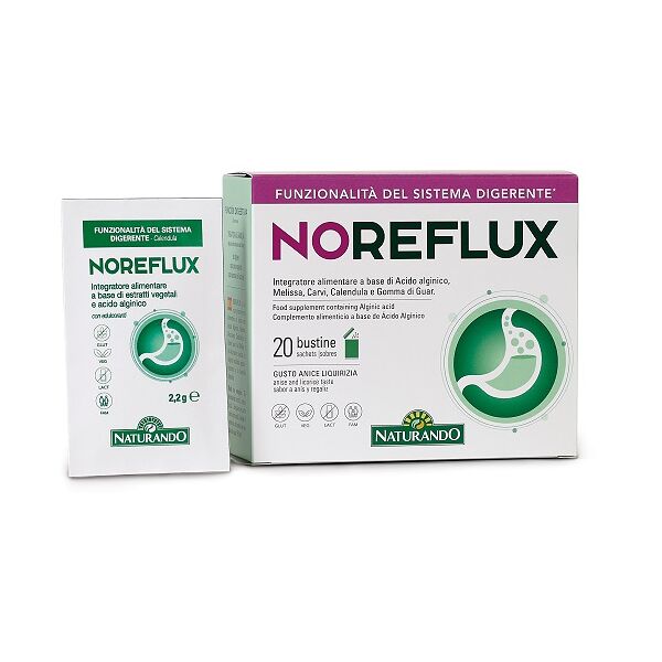 naturando srl naturando noreflux integratore digestivo - 20 bustine gusto anice liquirizia