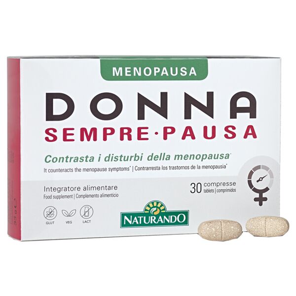 naturando srl naturando donna sempre pausa - integratore menopausa e benessere mentale - 30 compresse