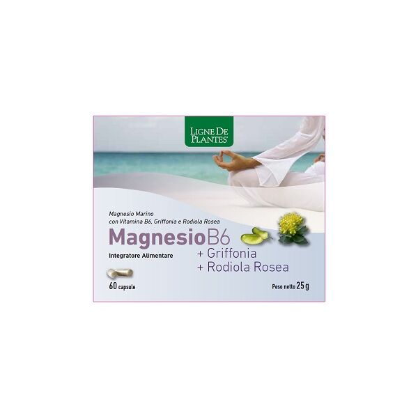 natura service srl magnesio b6 + griffonia + rodiola - 60 capsule per benessere mentale e fisico